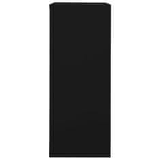 Vidaxl Pisarniška omara črna 90x40x102 cm jeklo