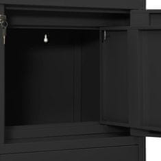 Vidaxl Pisarniška omara antracitna 90x40x102 cm jeklo