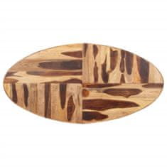 Greatstore Jedilna miza ovalna 200x100x75 cm akacijev les s palisandrom