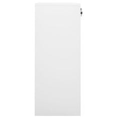 Vidaxl Pisarniška omara bela 90x40x102 cm jeklo