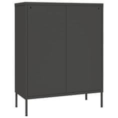 Vidaxl Omarica s predali antracitna 80x35x101,5 cm jeklo