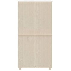 Vidaxl Garderobna omara medeno rjava 89x50x180 cm trdna borovina