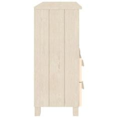 Vidaxl Komoda HAMAR medeno rjava 85x35x80 cm trdna borovina