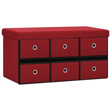 Vidaxl Zložljiva klop s prostorom za shranjevanje 76x38x38 cm