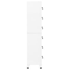 Vidaxl Omara s ključavnico bela 38x40x180 cm jeklo