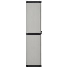 Vidaxl Vrtna omara s 3 policami siva in črna 68x40x168 cm