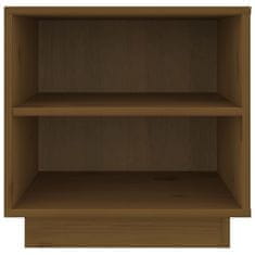 Vidaxl Nočna omarica 2 kosa medeno rjava 40x34x40 cm trdna borovina