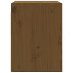 Vidaxl Stenska omarica 2 kosa medeno rjava 30x30x40 cm trdna borovina