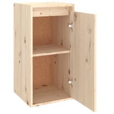 Vidaxl Stenska omarica 2 kosa 30x30x60 cm trdna borovina