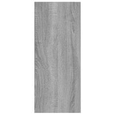 Vidaxl Knjižna omara/pregrada siva sonoma 60x30x72 cm