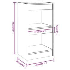 Vidaxl Knjižna omara/pregrada visok sijaj bela 40x30x72 cm