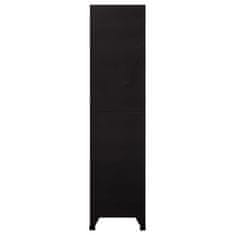 Vidaxl Omara s ključavnico črna 90x45x180 cm jeklo