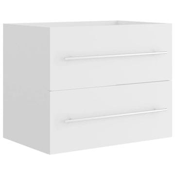 Vidaxl Omarica za umivalnik bela 60x38,5x48 cm inženirski les