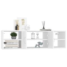 Vidaxl Stenska polica bela 102x30x29 cm iverna plošča