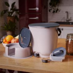 Skaza Bokashi Organko Essential kompostnik (15.3 L) + Base + posip 1 kg, siv