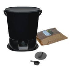 Skaza Bokashi Organko Essential kompostnik (15.3 L), črn