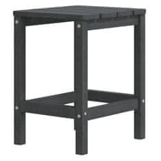Vidaxl vidaXL Adirondack stol z naslonom za noge in mizo, HDPE, antracit