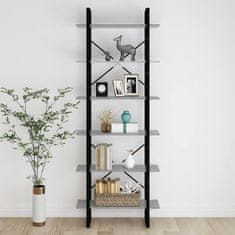 Vidaxl Visoka omara betonsko siva 80x30x210 cm iverna plošča