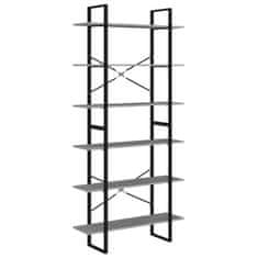 Vidaxl Visoka omara betonsko siva 100x30x210 cm iverna plošča