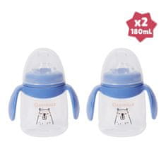 Badabulle Skodelica brez kapljic z ročaji 180ml 2 kosa