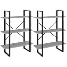 Vidaxl Visoka omara betonsko siva 80x30x210 cm iverna plošča