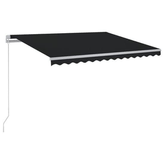 Vidaxl Ročno zložljiva tenda 450x350 cm antracitna