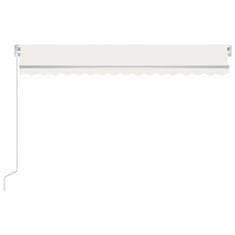 Vidaxl Ročno zložljiva tenda z LED lučmi 400x300 cm krem