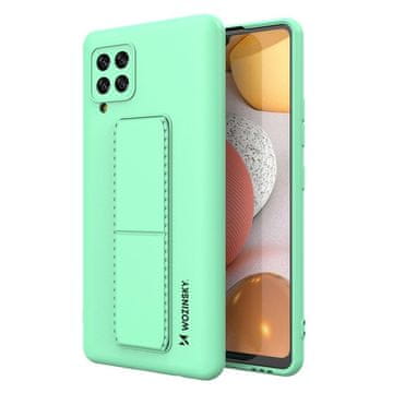 WOZINSKY Silikonska torbica s stojalom Samsung Galaxy A42 5G Kickstand Case mint