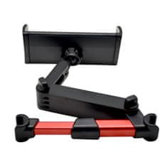 MISURA Zložljivo držalo za tablični računalnik in mobilni telefon v avtomobilu-BLACK/RED