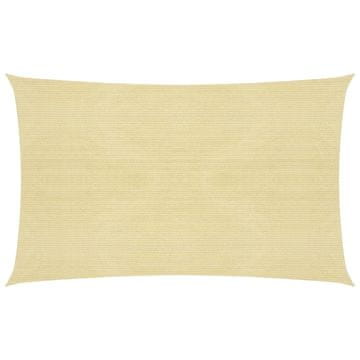 Vidaxl Senčno jadro 160 g/m² bež 2,5x4,5 m HDPE