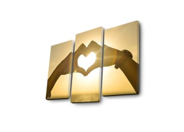 Wallity Dekorativno slikarsko platno z osvetlitvijo (3 kosi)