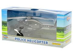 2-Play Policijski helikopter 22 cm kovinski obračalni na baterije s svetlobo in zvokom
