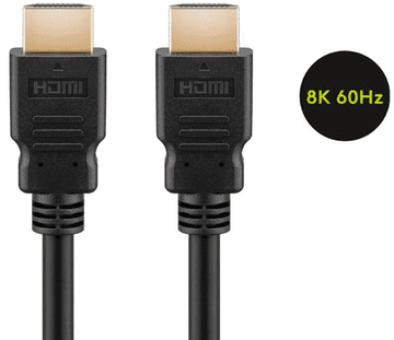 Goobay High Speed kabel, pozlačen, 2 m, HDMI 2.1, 8K (41084)
