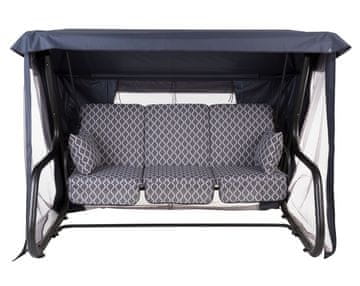 DAJAR VENEZIA kovinska vrtna gugalnica za 4 osebe, antracit/večbarvna