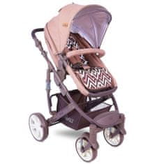 Lorelli Otroški voziček VERSO (2v1) + Zaščita za noge + Torba za voziček BEIGE&BROWN