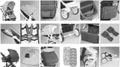 Lorelli Otroški voziček VERSO (2v1) + Zaščita za noge + Torba za voziček BEIGE&BROWN