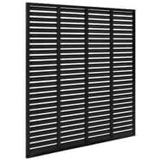 Vidaxl Ograja z vodoravnimi letvami WPC 180x180 cm črna