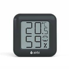 Airbi Sobni termometer in higrometer SMILE, črn - odprta embalaža