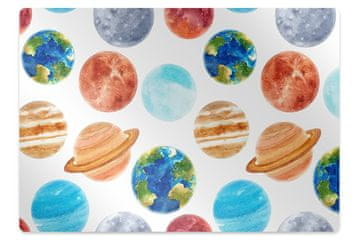 Decormat Podloga za zaščito tal Colorful planets