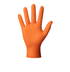 MERCATOR MEDICAL Zaščitne nitrilne rokavice brez pudra, 50 kos, L, oranžne