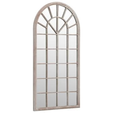 Vidaxl Vrtno ogledalo peščeno 90x45 cm železno za zunanjo uporabo