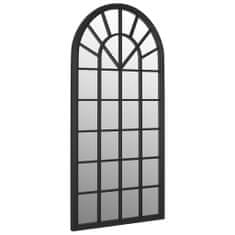 shumee Vrtno ogledalo, črno, 90x45 cm, železni okvir