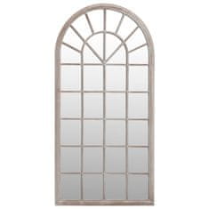 Vidaxl Vrtno ogledalo peščeno 90x45 cm železno za zunanjo uporabo