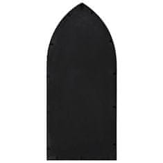 Vidaxl Ogledalo črno 100x45 cm železno za notranjo uporabo