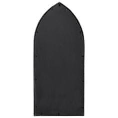 Vidaxl Ogledalo črno 100x45 cm železno za notranjo uporabo