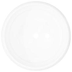 Vidaxl Umivalnik iz keramike okrogel bel 40x15 cm