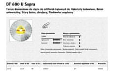 KLINGSPOR SEGMENTARNI DIAMANTNI CILJ 125 mm x 2,4 mm x 22,2 mm SUPRA DT600U, BETONSKI BETON