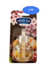Fresh Air rezervno polnilo za električni osvežilec zraka 19 ml Mango&Cherry Blossom (2 kosa)