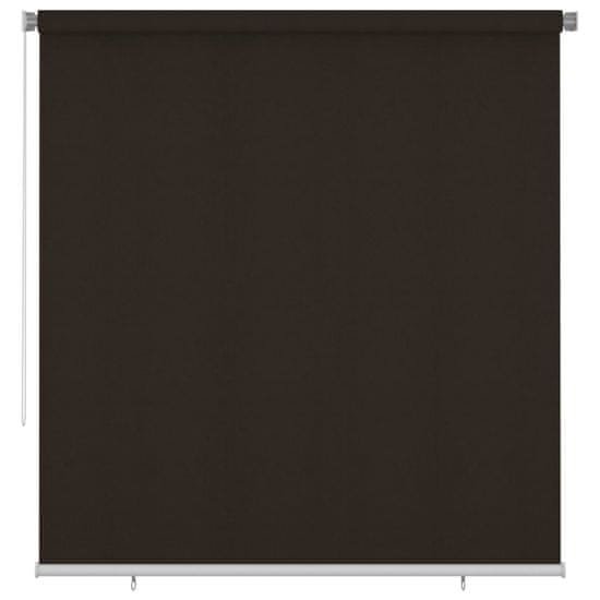 Greatstore Zunanje rolo senčilo 220x230 cm rjavo HDPE