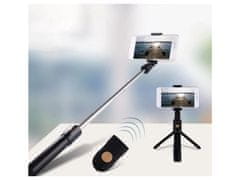 Alum online Selfie palica z bluetoothom, stojalom, stojalom 3v1 - K07